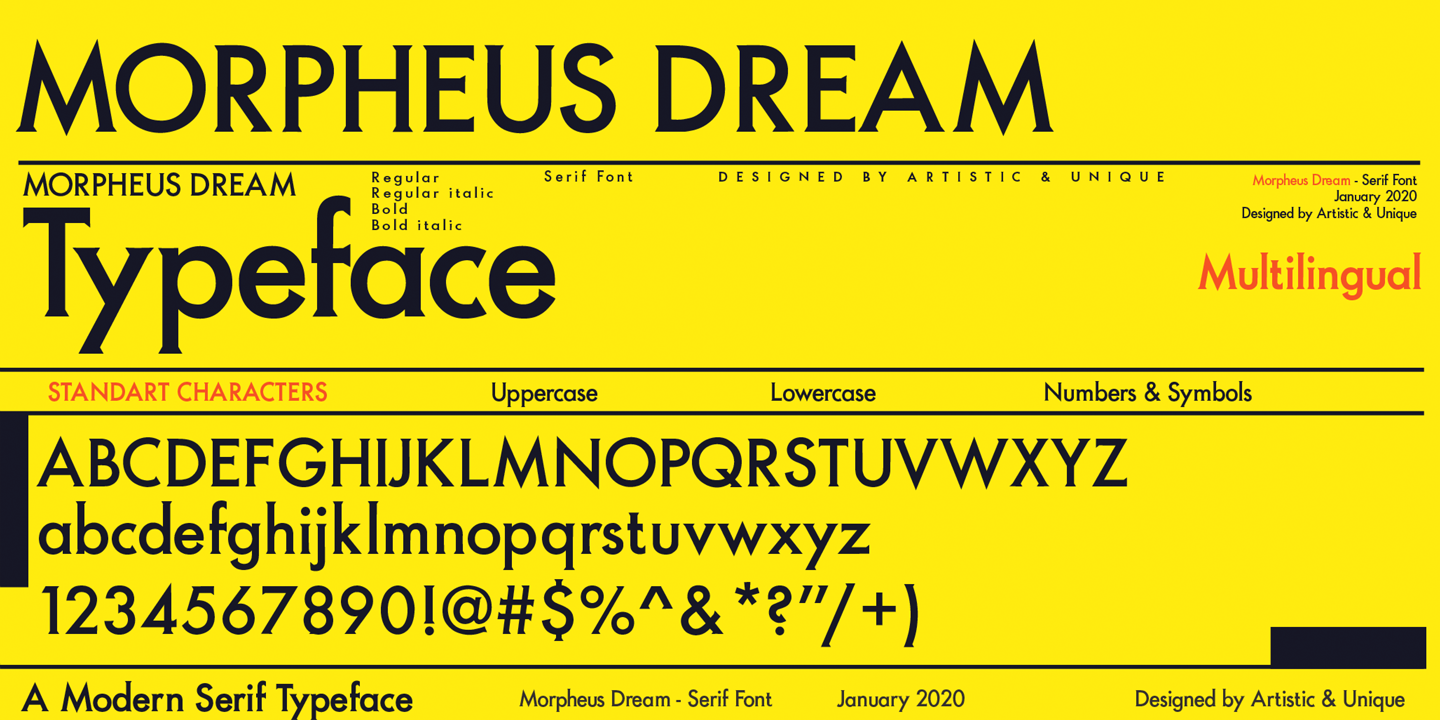 Пример шрифта Morpheus Dream #14
